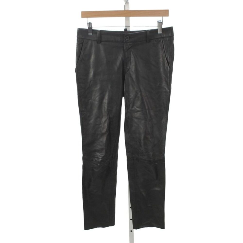 Nili Lotan Womens Dress Pants Black Lambskin Inseam 26 Size 2